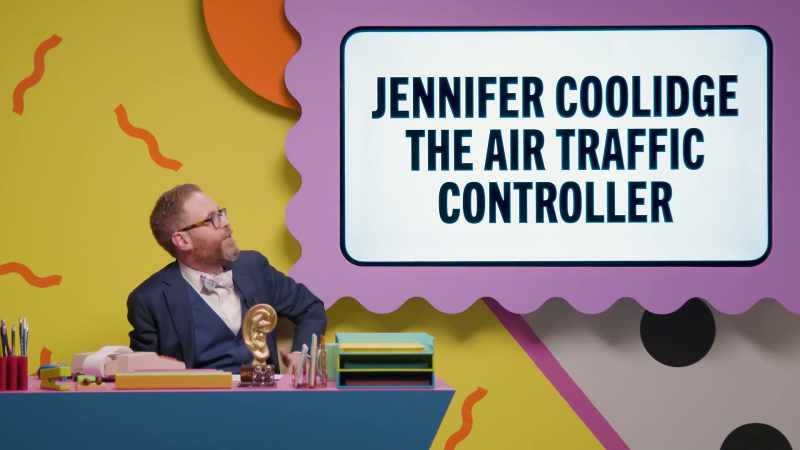 Jennifer Coolidge, the air traffic controller