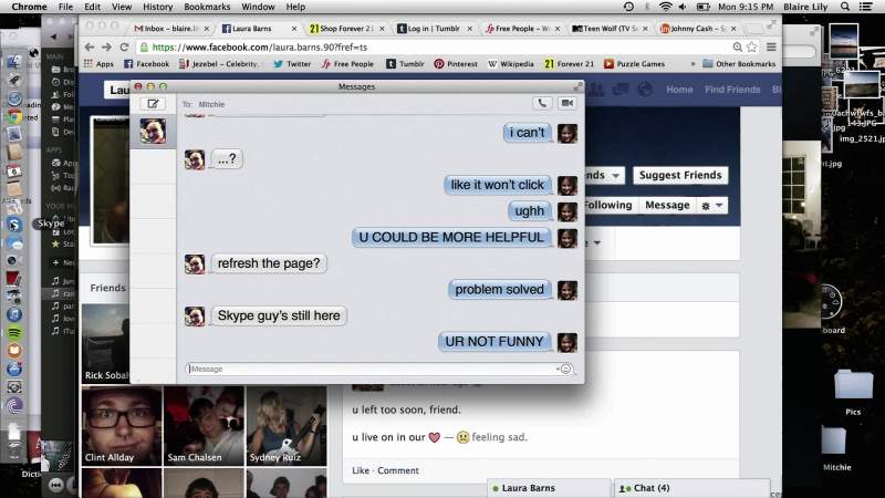 JESS Are you talking to boys