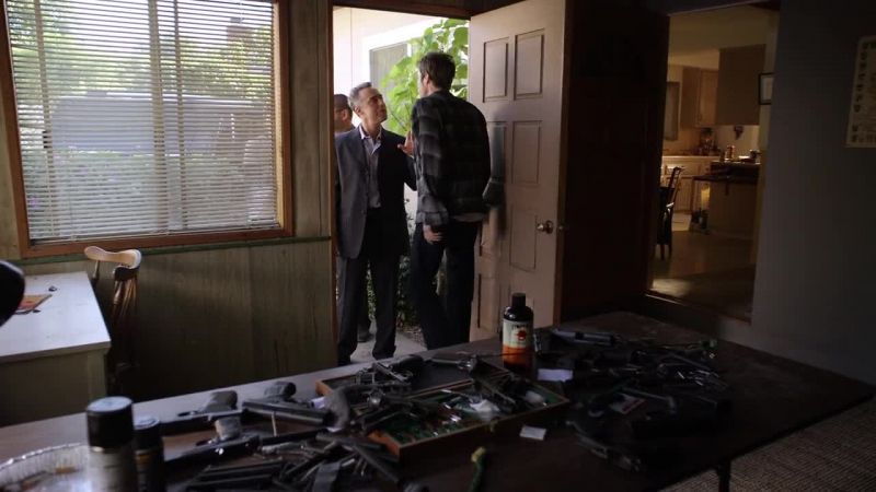 Jimmy. Guns are in the garage