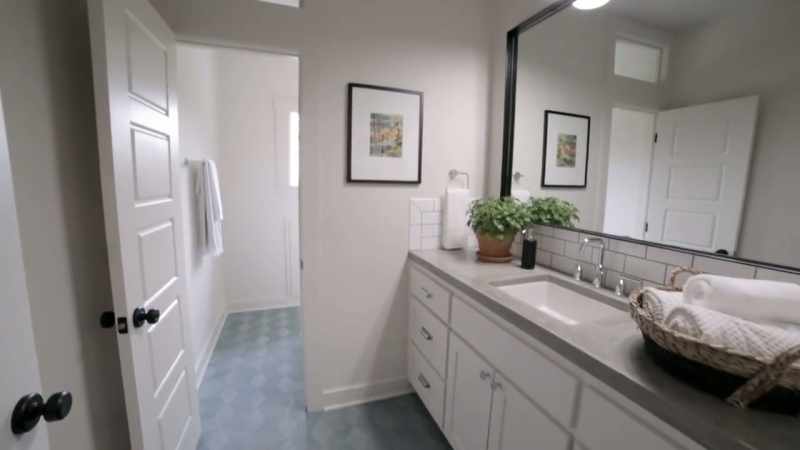 JOANNA: So, we've got one vanity on this side