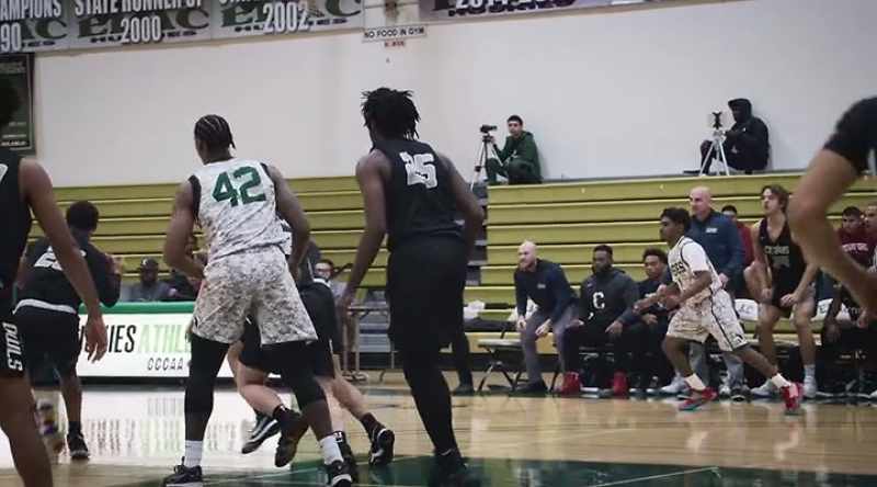 Joe Hampton can't handle the entry pass from Zeigler