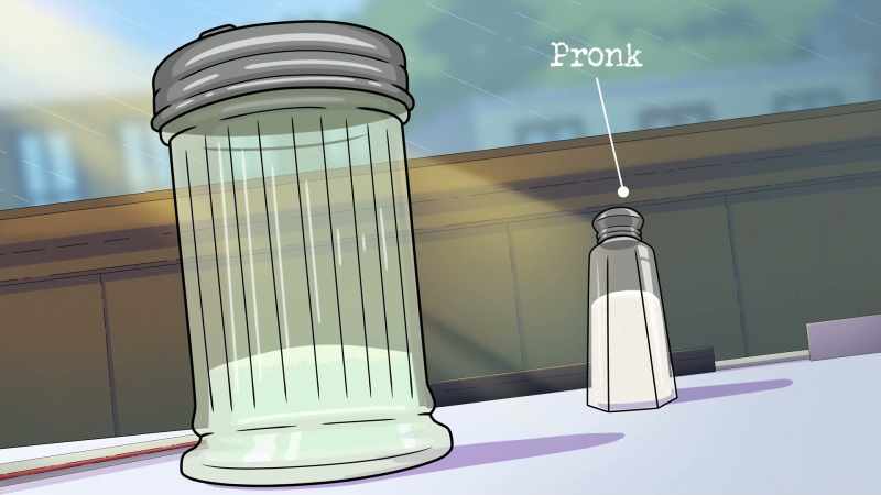 JOHN: Pronk says he couldn't see which way the robber went
