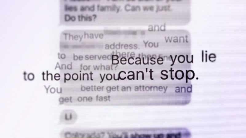 John sent nasty text messages to me