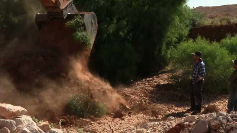 John's excavator will move a mountain of earth