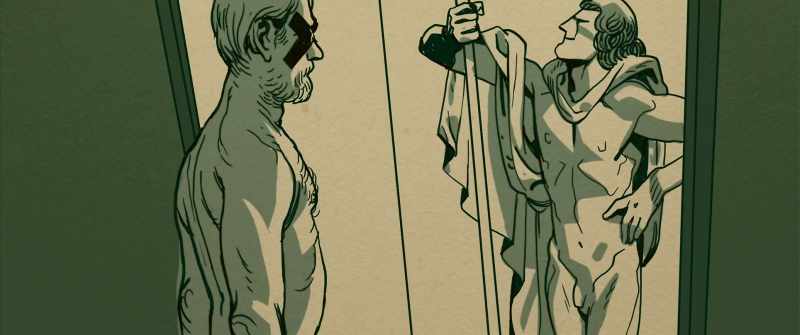 JONATHAN: In the mirror, he saw a handsome man