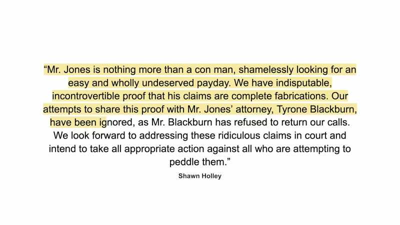 Jones' attorney, Tyrone Blackburn, have been ignored as