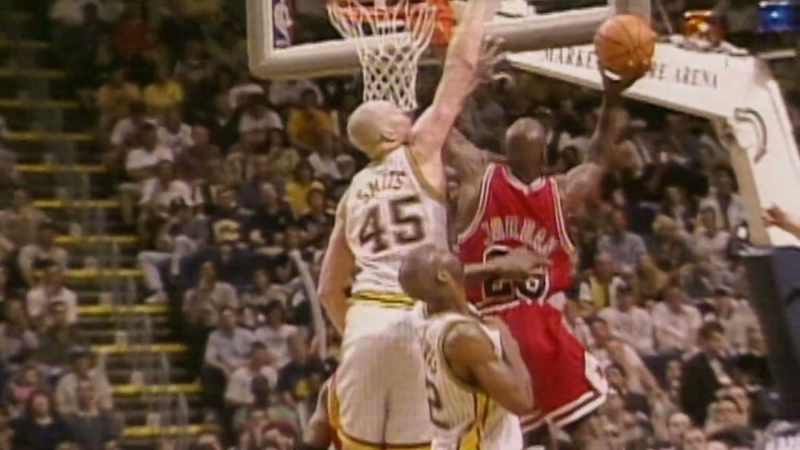 Jordan's shot is shoved back in his face