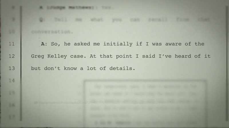 [Judge Mathews] So he asked me initially if I was aware