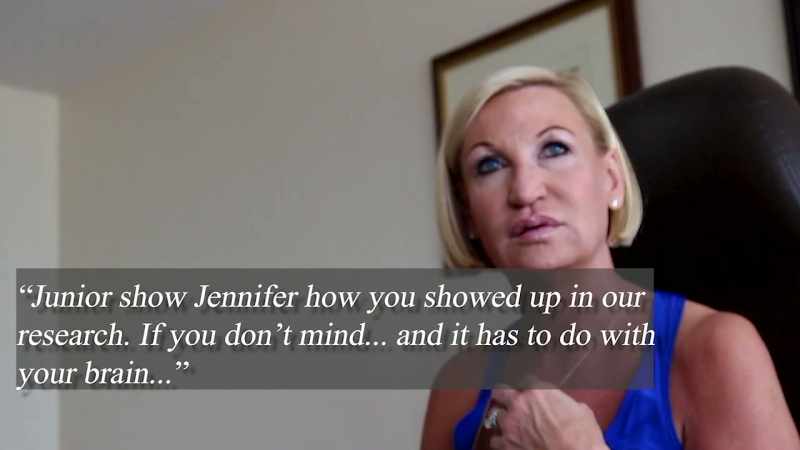 >> Junior, would you show Jennifer how you showed up