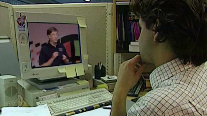 Just a year later in '87, Gates became a billionaire