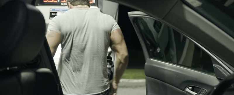 Just give him a second. We're just stopping for gas
