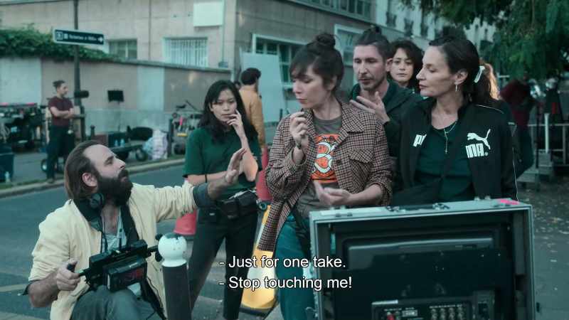 Just for one take. -Stop touching me!