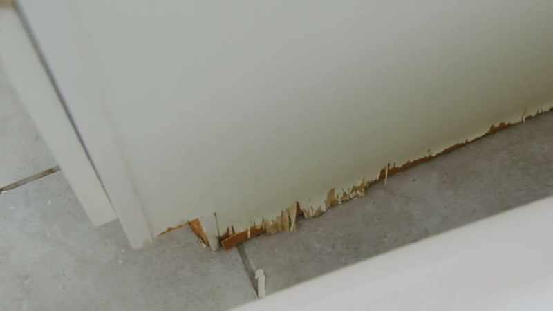 Just sitting inside there, probably ruined some mold