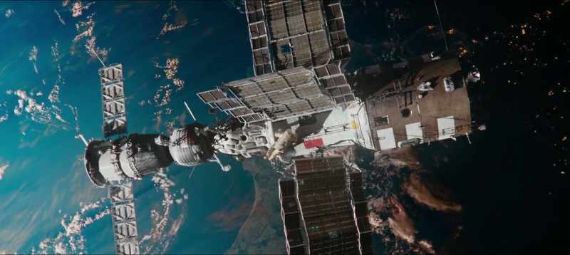 Keep left of the central solar array. - Understood. Keeping left of it