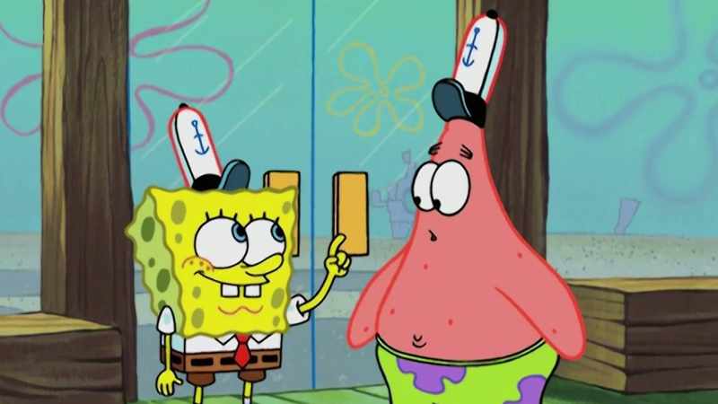 [Kent] SpongeBob happily took his old friend