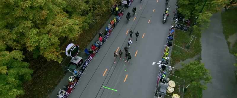 KETCHELL: There are five runners in front of Eliud and two behind him