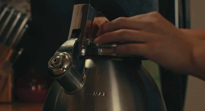 (Kettle clanks) (Lid clatters)