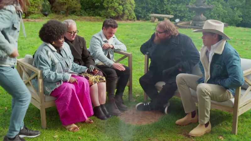 Kevin and Sandra, please come in front of the fire pit