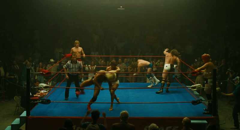 Kevin tossing Michael Hayes through the ropes