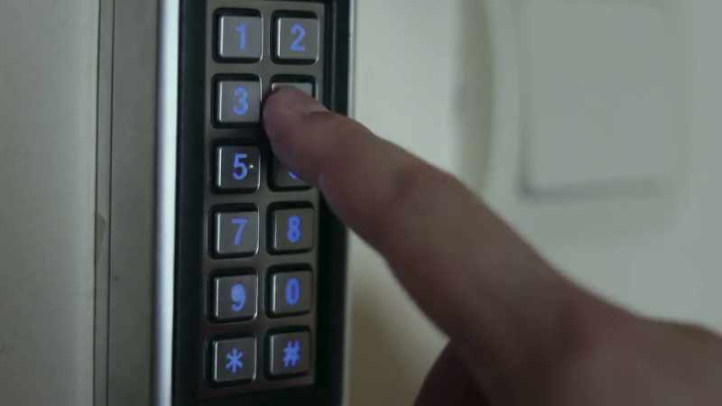 (keypad beeping)