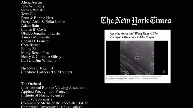 Kit brought Hal into a top secret Pentagon UFO assessment program