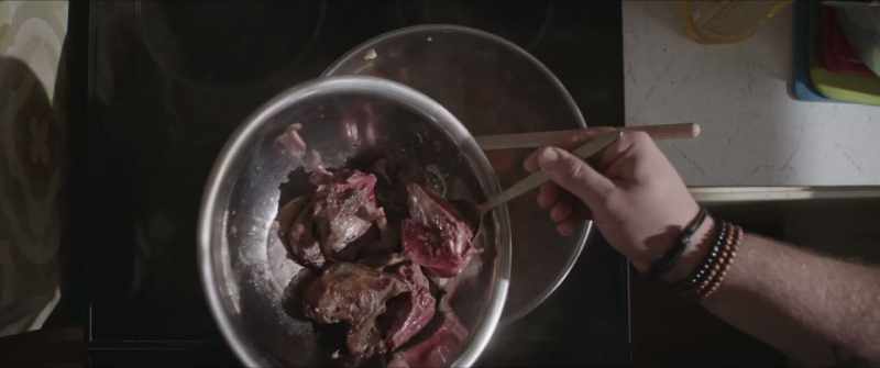 [knife chopping]