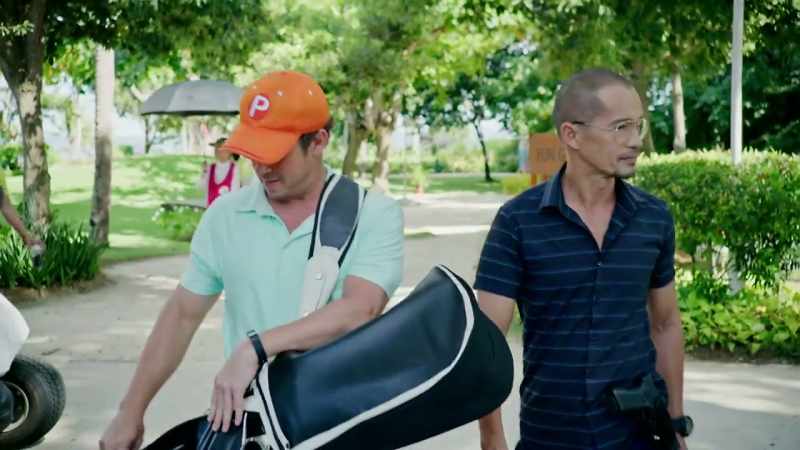 Knocked it in, and that was a birdie. That was the second, and then
