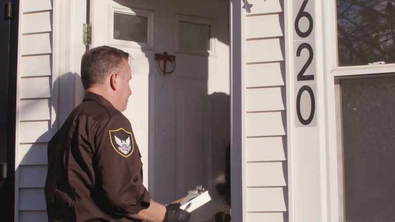 (knocking on door)