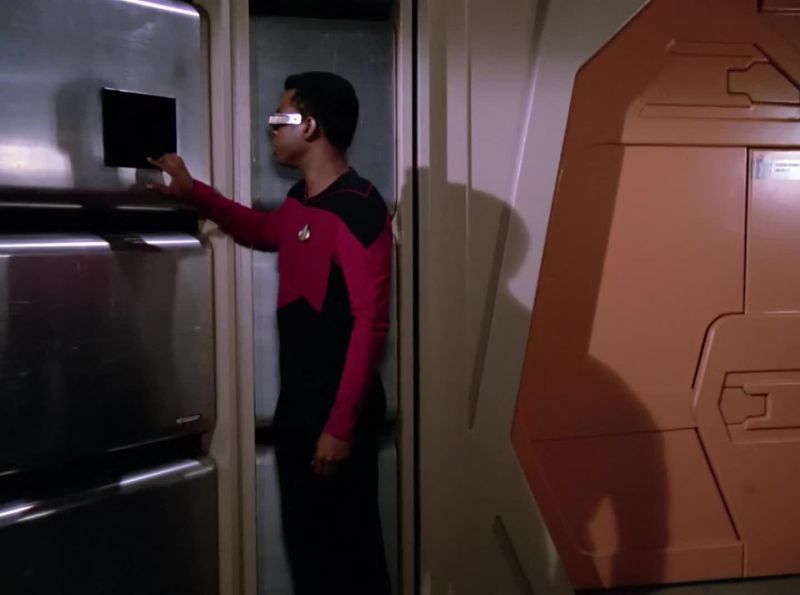 La Forge to bridge. - Riker here
