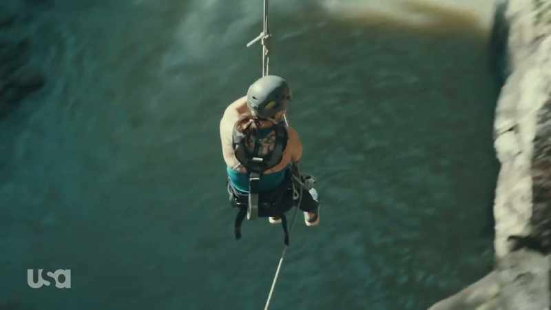Lacey with the big rope swing