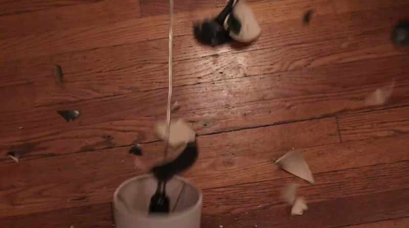 [lamp smashes]
