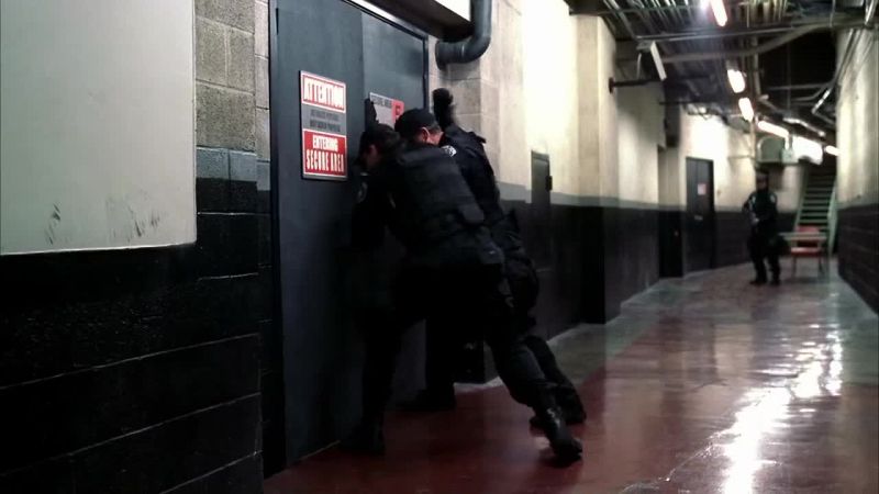 Larkin is in the vault. Larkin, open the door