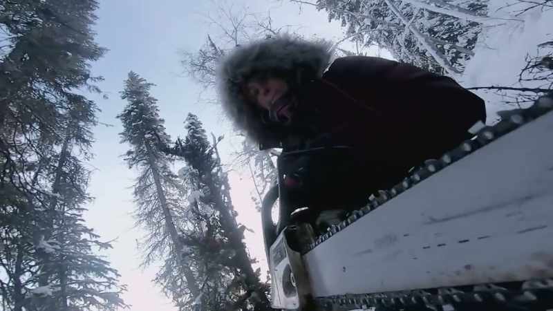 Last year, Chris would have to start my chainsaw for me