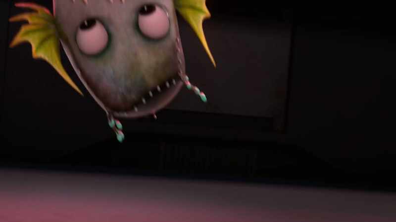(laughs) - (chomps)