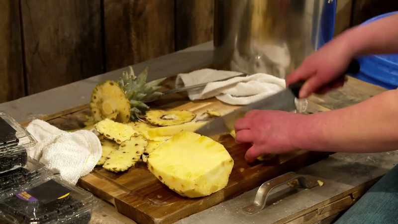 [lauren] a game plan with the pineapple and the blackberries
