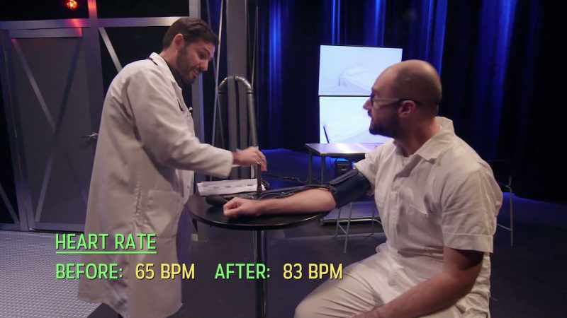 Le pulsazioni sono più elevate, perché sei contento di essere fuori