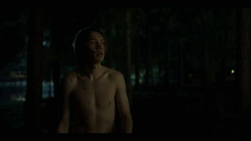 [leaves crunching]