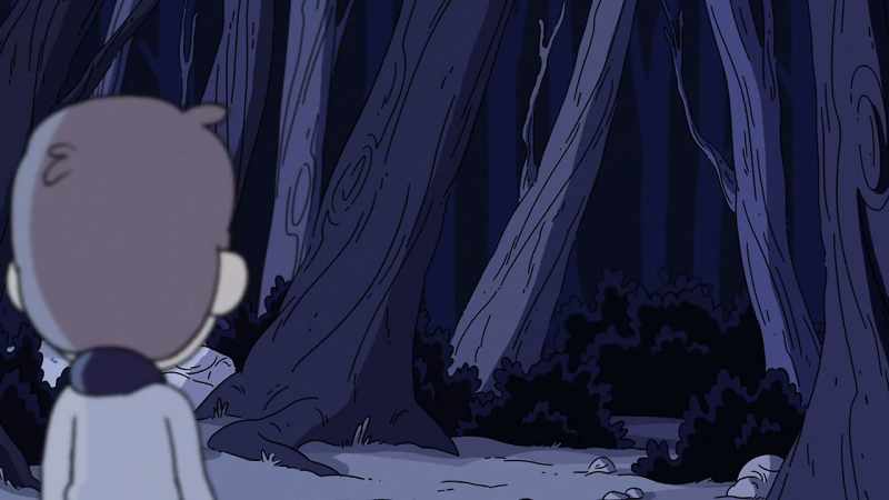 [leaves rustling]