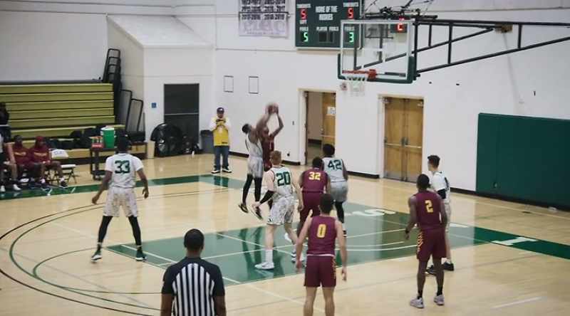 Left angle drive. Oooh. He's slapped in the face