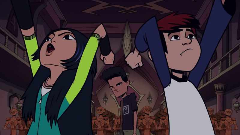 Let us out! - Out of the way!