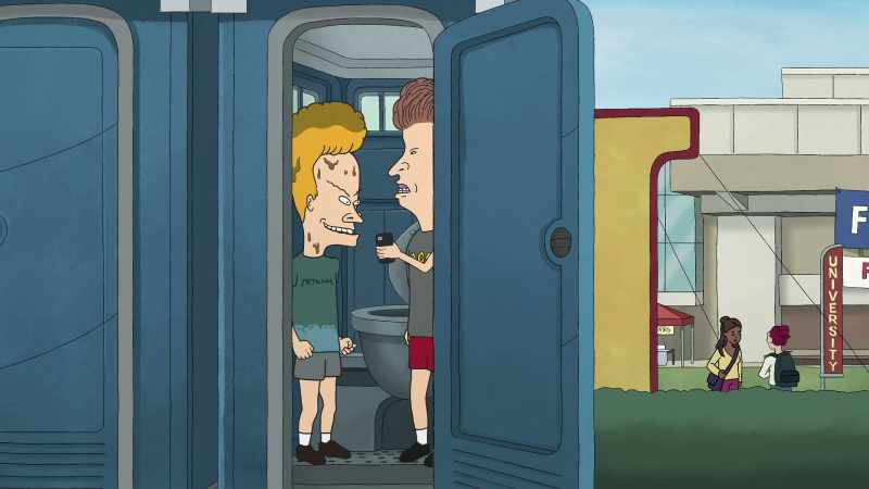 Let's get moving, Beavis. [snickers]