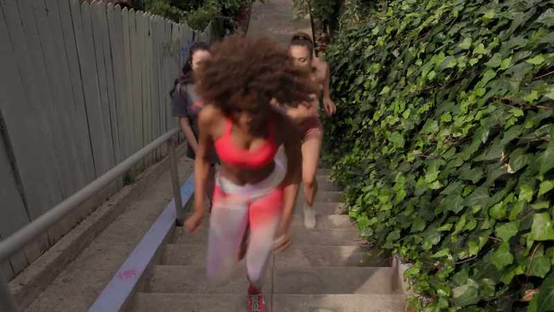 � Let's go, girls. Last one to spin class buys kombucha