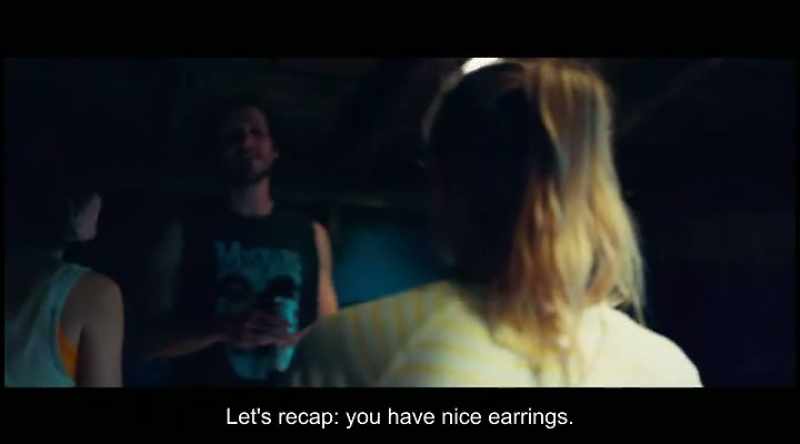 Let's hold on, you have cool earrings. Cheers