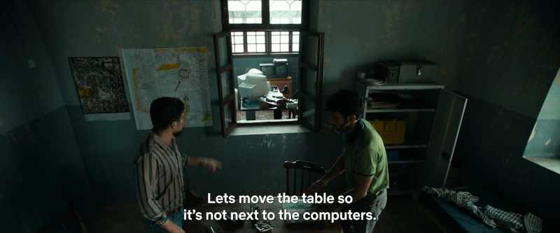 Let's move the table so that it's not next to the computer
