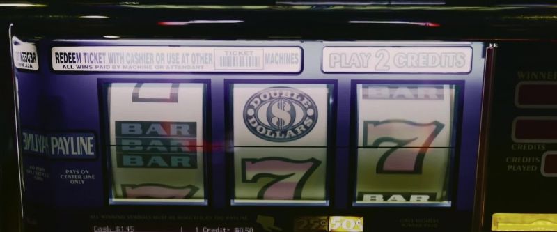 [lever pulls][slot machine chimes]