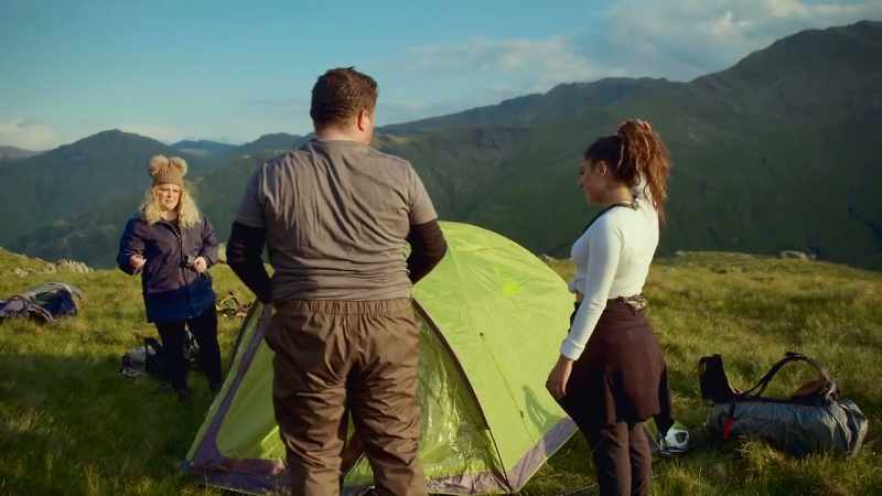 Liam is definitely, like, blowing through this tent thing
