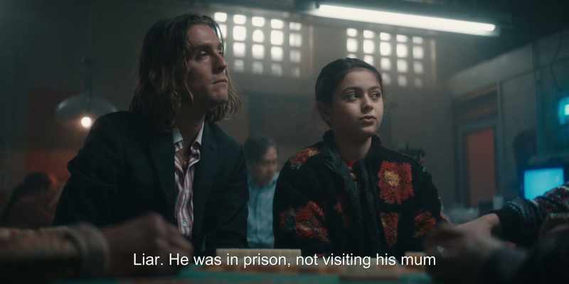 Liar. He was in prison, not visiting his mum