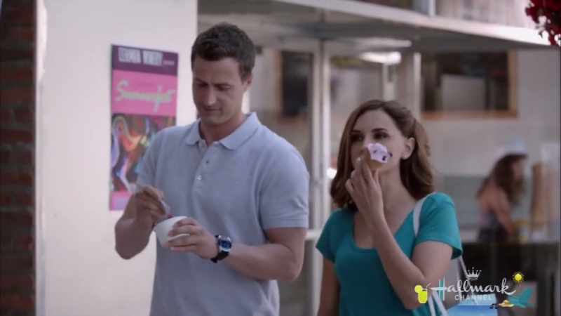 Licking the side of an ice cream cone
