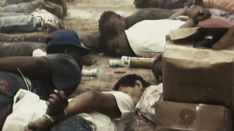 LIE FACE DOWN ON THE GROUND, NIGGER.