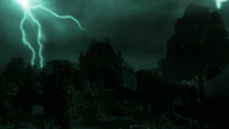[lightning crackling]